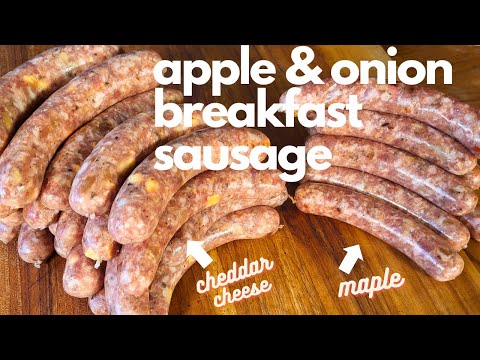 Homemade Apple & Onion Breakfast Sausages | Gourmet Woodsman
