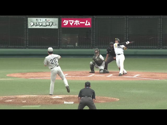 【ファーム】勝負強さを見せる!! ホークス・宇野真仁朗 大きな犠牲フライで公式戦初打点を挙げる!! 2025年5月18日 福岡ソフトバンクホークス 対 くふうハヤテベンチャーズ静岡