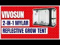 VIVOSUN 2-in-1 108"x48"x80" Mylar Reflective Grow Tent