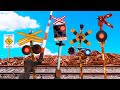 The Railroad Crossing That Gets Overly Scared Of A Snake Přejezd