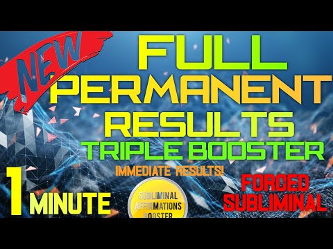 🎧FULL Permanent Results Triple Booster! IMMEDIATE RESULTS! Forced Subliminal Affirmations Booster!
