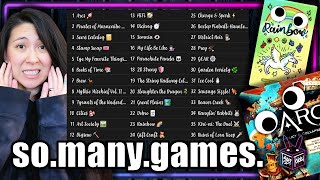 36 REVIEWS IN 21 MINUTES 🫠 | Feb Board Game Plays ✅