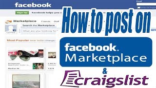How To Sell On Facebook Marketplace and Craigslist - Online reselling