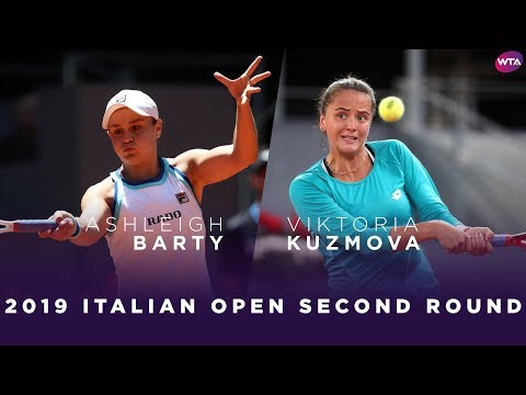Ashleigh Barty vs. Viktoria Kuzmova | 2019 Italian Open Second Round | WTA Highlights