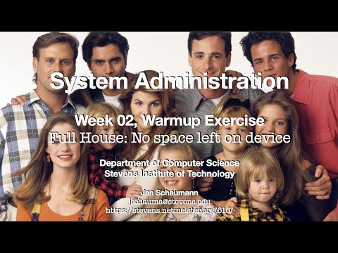 CS615 System Administration, Week 2, Warmup Exercise 1 - No Space Left On Device