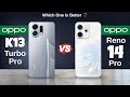 Oppo K13 Turbo Pro Vs Oppo Reno 14 Pro Full Comparison