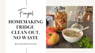 Frugal Homemaking //Fridge Clean Out// No Waste Dishes