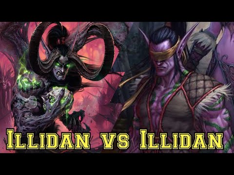 Warcraft 3 Battle: (20) Demon Illidan vs (20) Night Elf Illidan