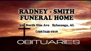 Obituaries for Sept. 25th brought to you by Radney Smith Funeral Home...
