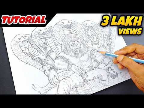 How to Draw Narasimha || Easy Step-by-Step Guide || Mahavatar Narsimha  Drawing || Narasimha Drawing