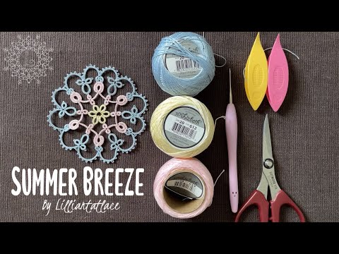 Tatting Tutorial for “Tiny Frozen Water Snowflake ” without bead designed by LillianTatLace