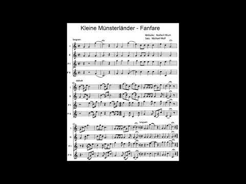 Kleine Münsterländer-Fanfare für Pless- und Parforcehörner in B