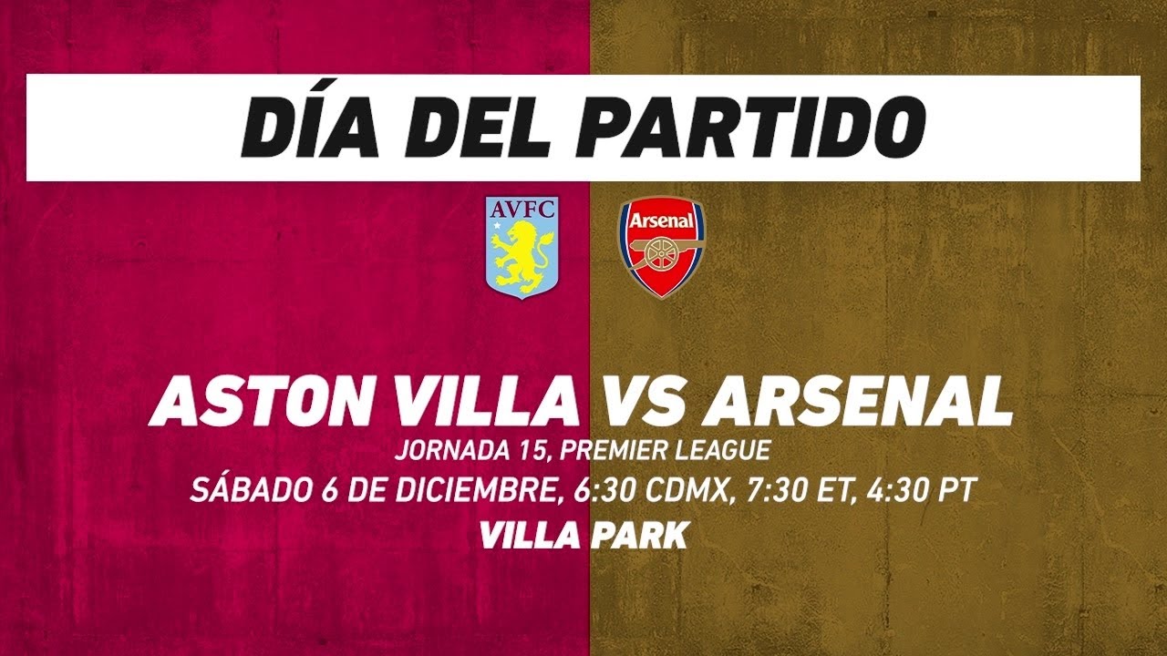 Aston Villa vs Arsenal, frente a frente: Premier League