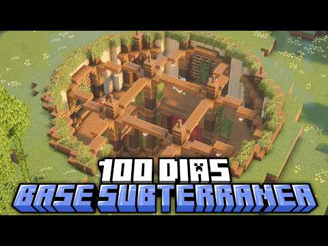 Sobrevivi 100 dias construindo uma BASE SUBTERRANEA no Minecraft - O FILME