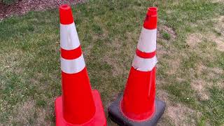 Setting Up 36” Traffic Cones