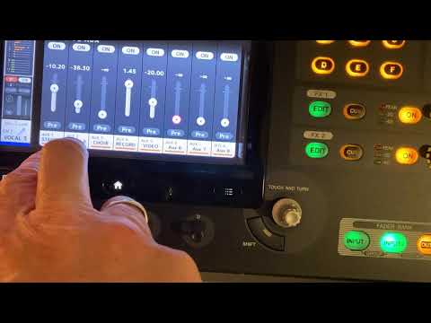 Setting inputs for pre fade in ear outputs