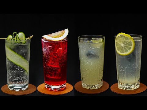 Топ 4 Простых КОКТЕЙЛЯ с Джином | Приготовит каждый | 4 Easy Gin Drinks