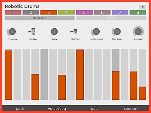 Robotic Drums..Great Drum Synth with Probability Engine,,Tutorial for iPad