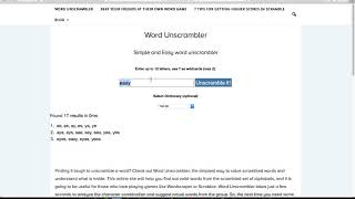 Word Unscrambler - Simple and Easy word unscrambler