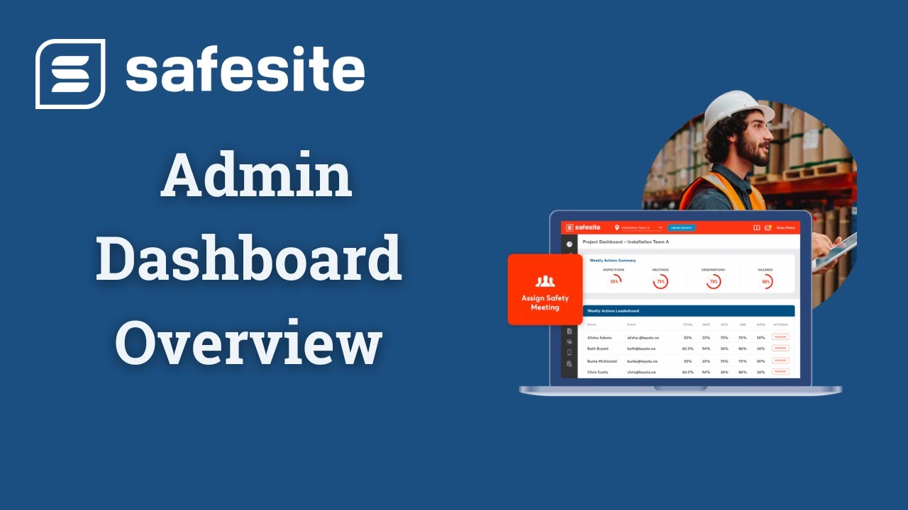 Safesite Admin Dashboard Overview