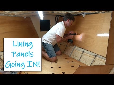 Building my steel sailing yacht Ep.53 Installing some lining panels!