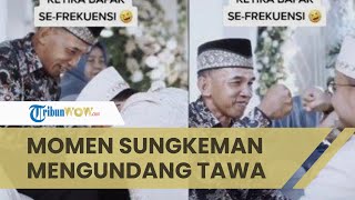 Viral Video Tingkah Laku Pengantin Pria dan Ayahnya yang Mengundang Tawa saat Sungkeman Pernikahan