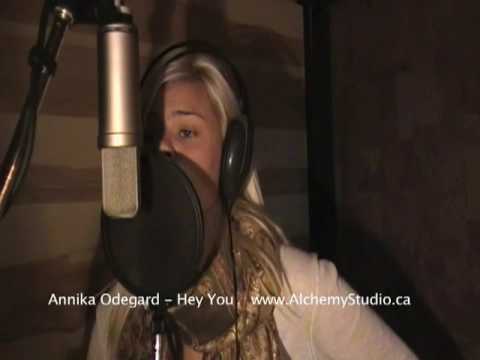 Annika Odegard records Hey You at Alchemy Studio