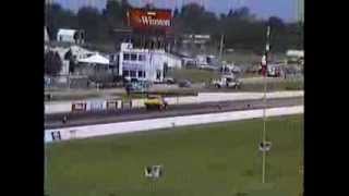 preview picture of video 'Round 1 of class, 1990 1992 US Nationals NHRA modified super stock drag racing'