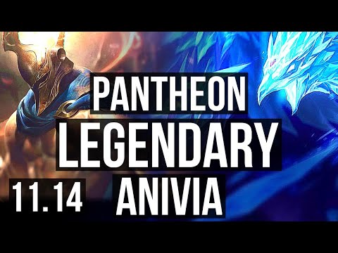 PANTHEON vs ANIVIA (MID) | 68% winrate, Legendary, 12/2/5 | KR Diamond | v11.14