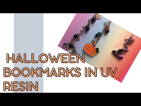 #resincrafts #resinart (Resin Art) Halloween bookmarks in UV resin