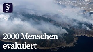 Evakuierungen wegen Waldbränden in Japan