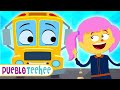 Las Ruedas Del Autobús Y Más Vehículos Divertidos Canciones Con Len Y Mini Pueblo Teehee