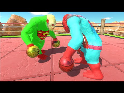 Boxing Arena - SUPERMAN GORO vs SPIDERMAN GORO - ► Animal Revolt Battle Simulator