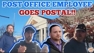 *ASSAULTED* CRAZY POST OFFICE EMPLOYEE GOES POSTAL/COPS CALLED *CHARGES FILED* 1ST AMENDMENT AUDIT