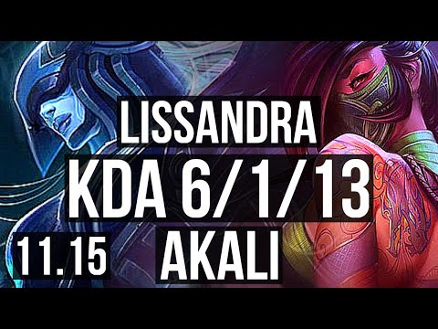 LISSANDRA vs AKALI (MID) | Rank 4 Liss, 6/1/13, 300+ games | EUW Grandmaster | v11.15