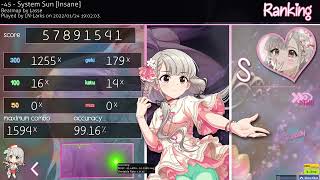 【osu!】システム参 [Insane] +HD,DT FC(-2)   Global #15