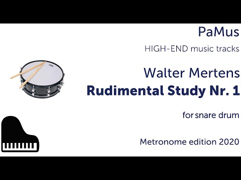 Walter Mertens: Rudimental Study Nr. 1 for snare drum and piano