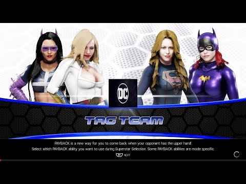 WWE 2K19 Power Girl and The Huntress vs. Supergirl and Batgirl - Requested World's Finest Tag Match