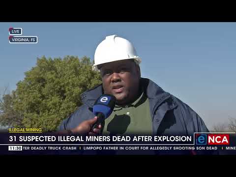 Illegal Mining Mantashe visits abandoned Virginia mine