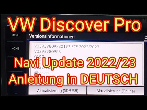 Anleitung: VW Navi Discover Pro, Update 2022/23 kostenlos, Tutorial in deutsch, Volkswagen