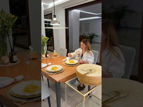 Homemade Pasta Inside a Cheese Wheel 🧀🍝