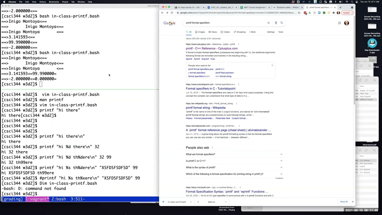 Hands-on tutorial: awk (and printf format specifiers)