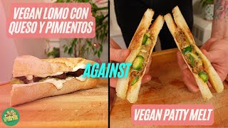 SPANISH VS. AMERICAN VEGAN SANDWICHES! | "LOMO CON QUESO" AGAINST "PATTY MELT" | ( Cook with us!)