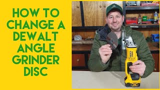 How to change the disc on a DeWalt angle grinder tutorial demo instruction DCG412N Fit blade