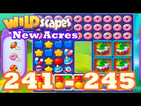 Wildscapes: New Acres Level 241 - 245 HD Gameplay | 3 match puzzle | android | 242 | 243 | 244 | IOS