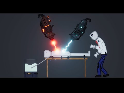 Humans Experiment With New Heat Ray And Freeze Ray In People Playground