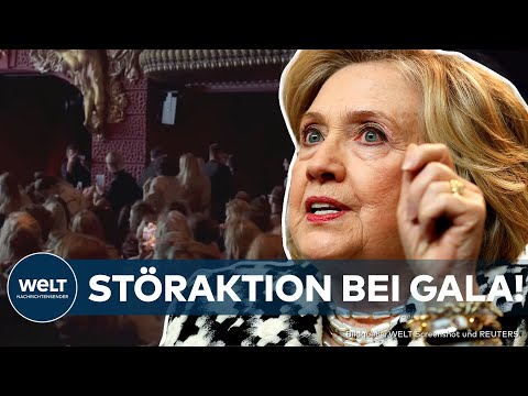 Video Thumbnail: BERLIN: "Vorwurf Kriegsverbrechen!" Proteste erschüttern "Cinema for Peace"-Gala mit Hillary Clinton