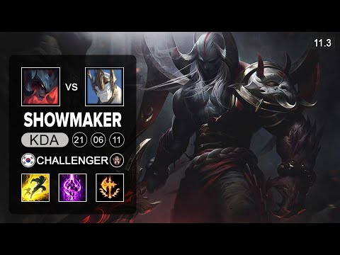 DK Showmaker Aatrox MID vs Galio - KR Challenger Patch 11.3