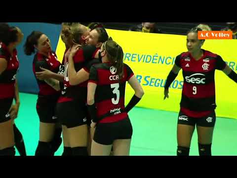 SESC Flamengo salva 4 set points e vira contra o Praia Clube fechando o jogo em 3 x 1