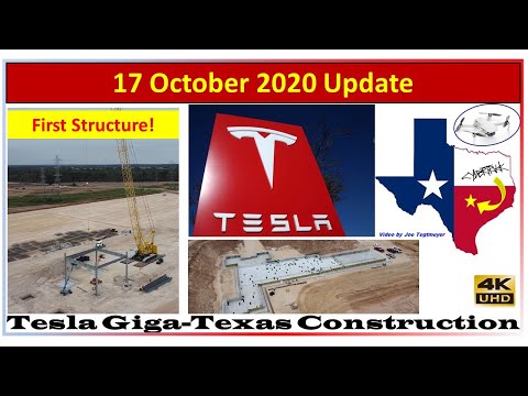 Tesla Gigafactory Texas 17 October 2020 Cyber Truck & Model Y Factory Construction Update (07:45 AM)
